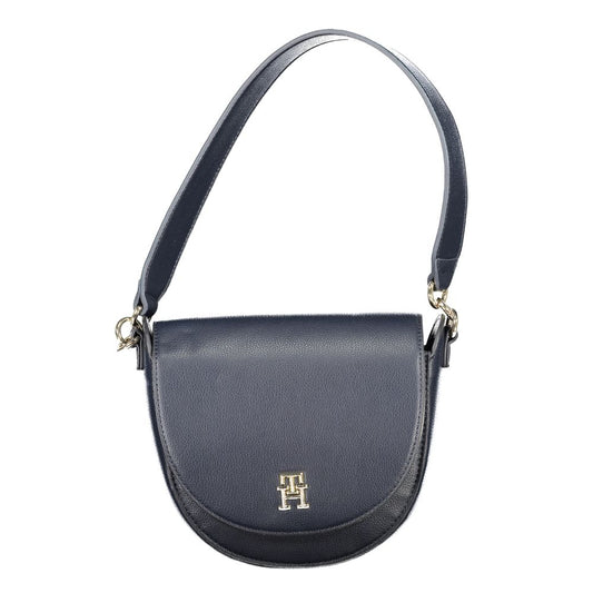 Blue Polyester Handbag