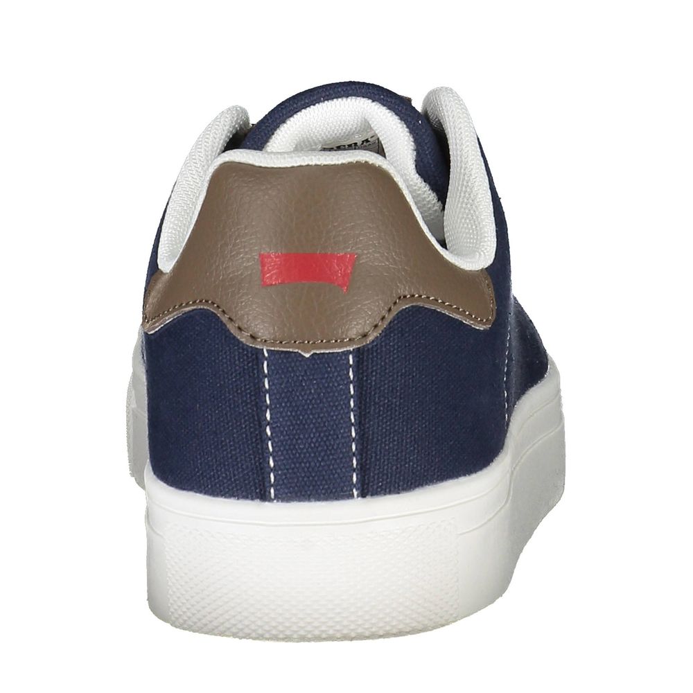 Blue Eco Leather Men Sneaker