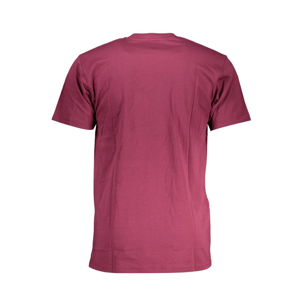 Camiseta púrpura de algodón para hombre