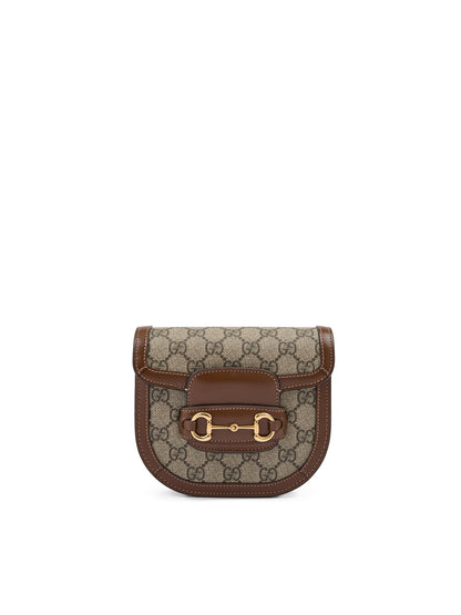 GG Beige Monogram Horsebit 1955 Belt Bag