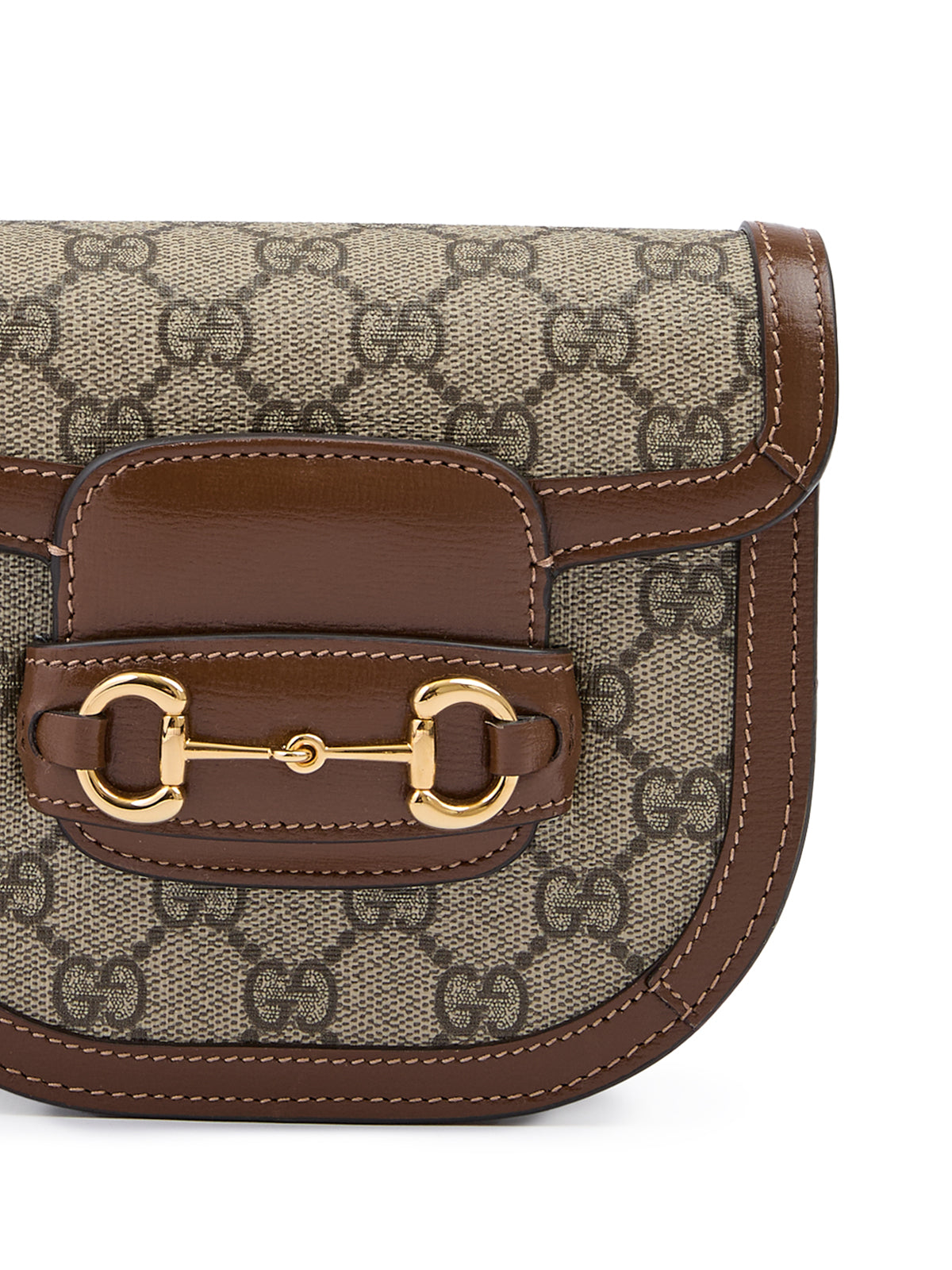 GG Beige Monogram Horsebit 1955 Belt Bag