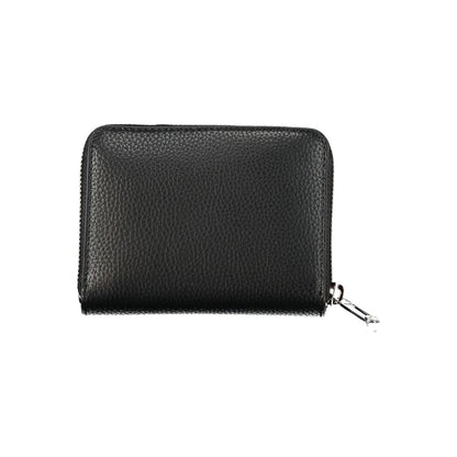 Elegante cartera negra de polietileno