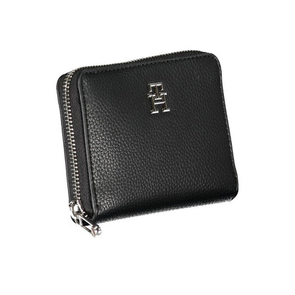 Elegante cartera negra de polietileno
