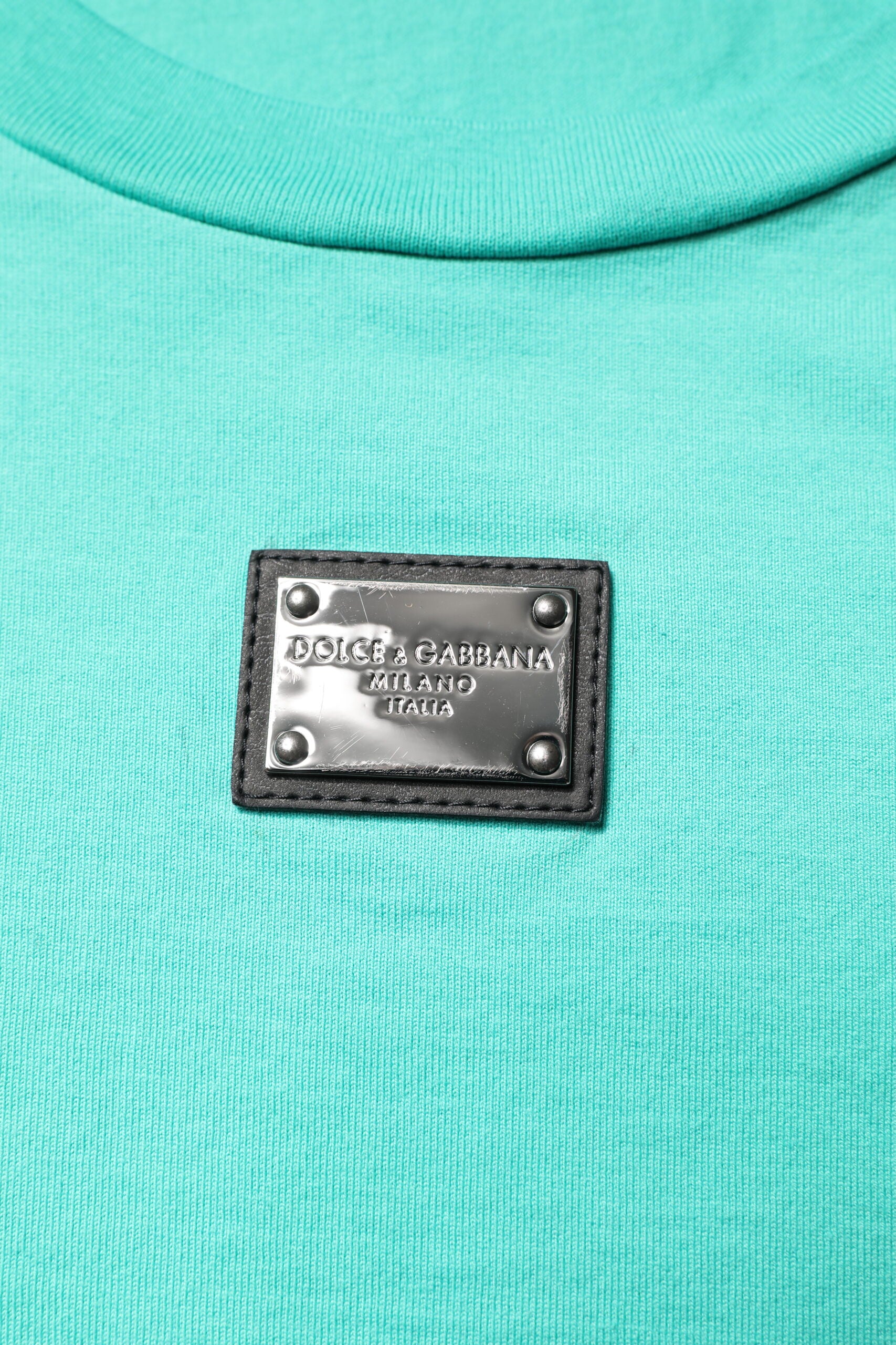 Green Sleeveless Logo Round Neck T-shirt