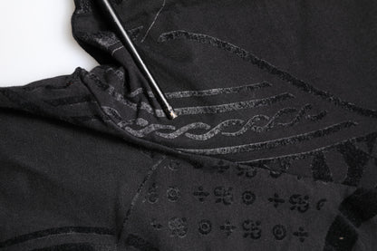 Black Cotton Bandana Logo Crew Neck T-shirt