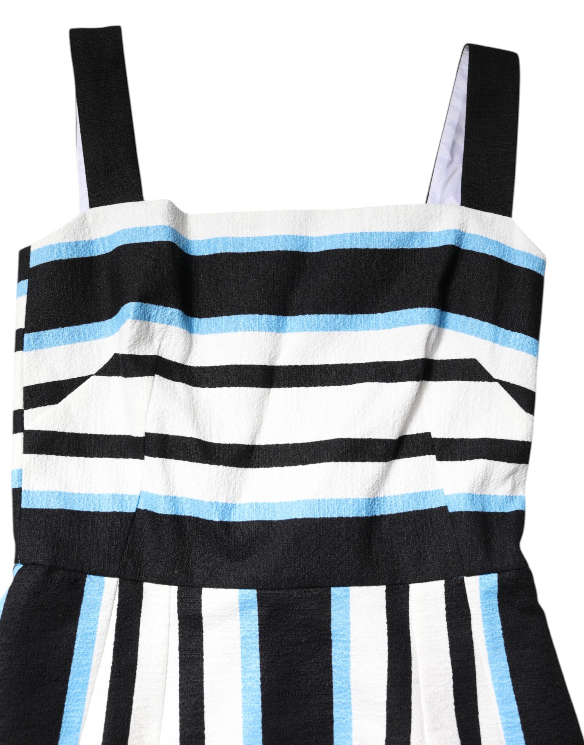 Multicolor Stripe Cashmere Sleeveless Dress