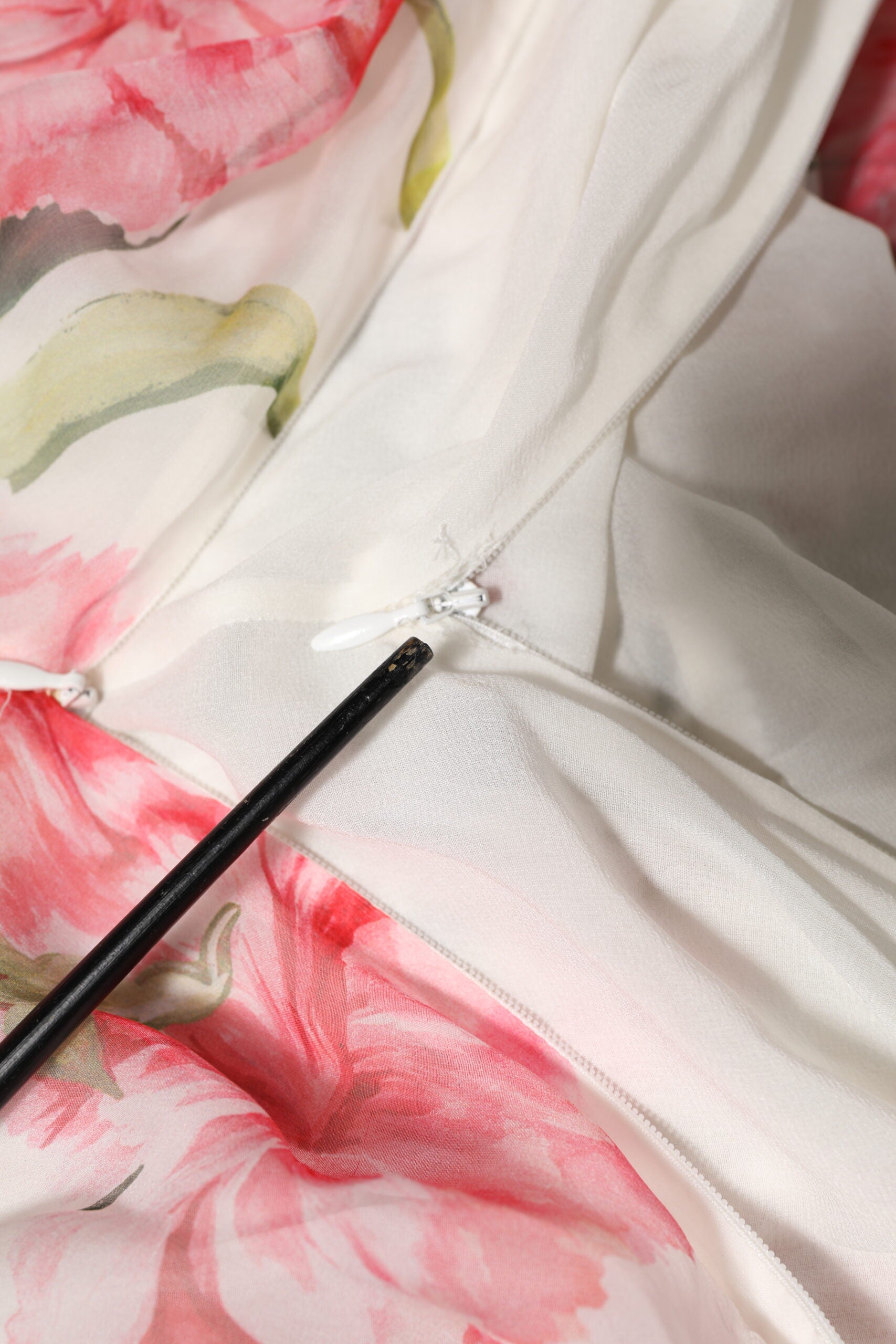White Floral Silk Halter A-line Maxi Dress