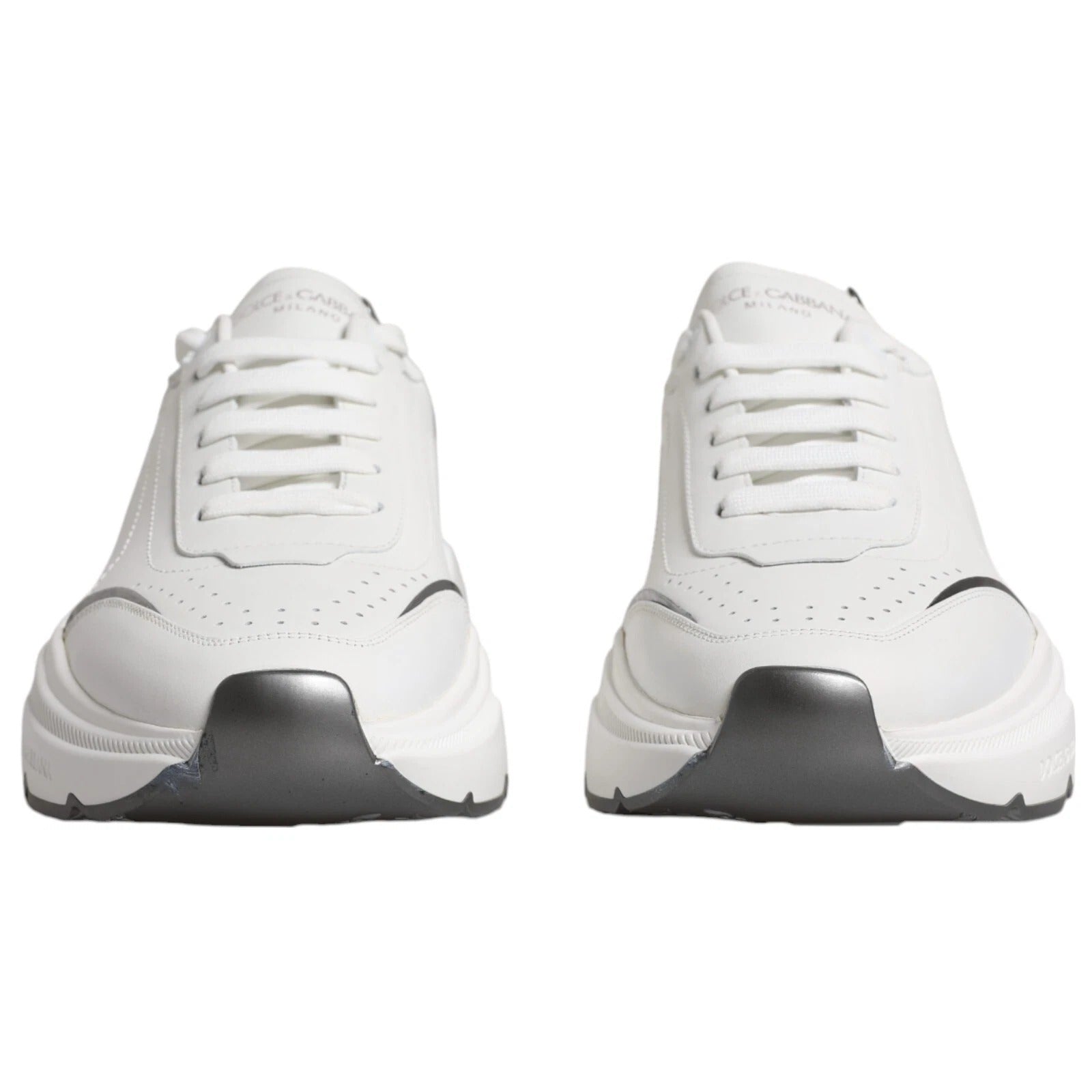 Blanco Plata DAYMASTER Cuero Zapatillas Zapatos
