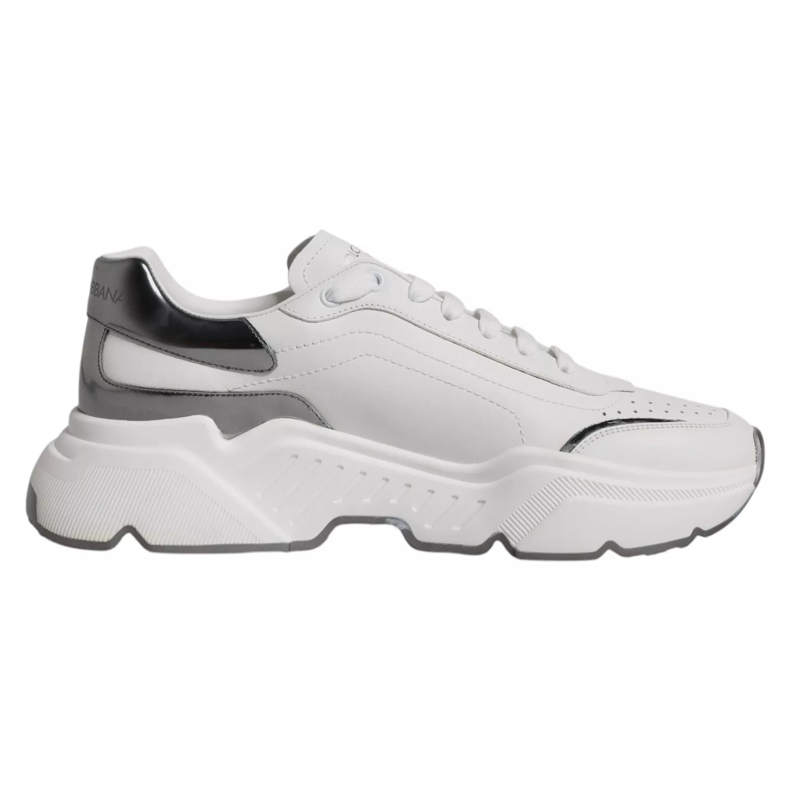 Blanco Plata DAYMASTER Cuero Zapatillas Zapatos