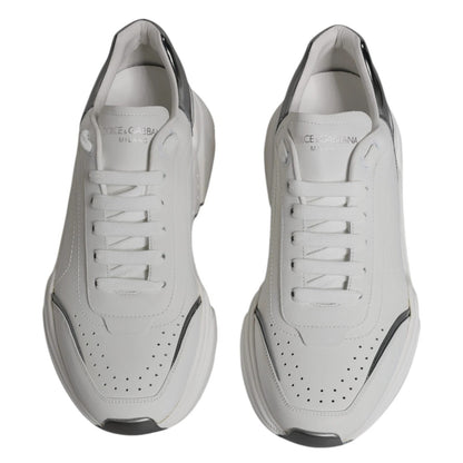 Blanco Plata DAYMASTER Cuero Zapatillas Zapatos
