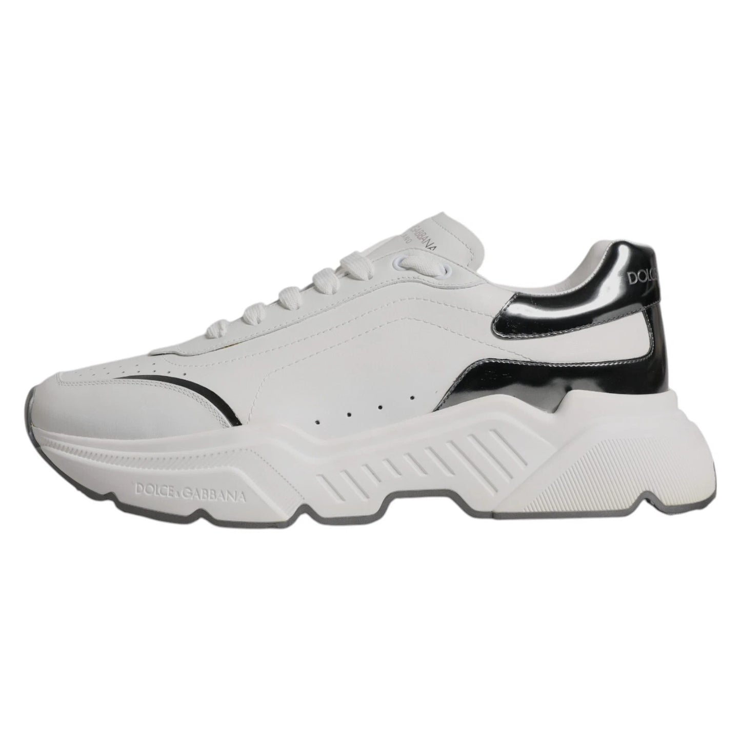 Blanco Plata DAYMASTER Cuero Zapatillas Zapatos