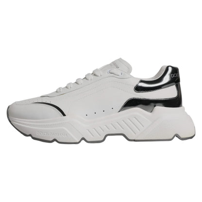 Blanco Plata DAYMASTER Cuero Zapatillas Zapatos