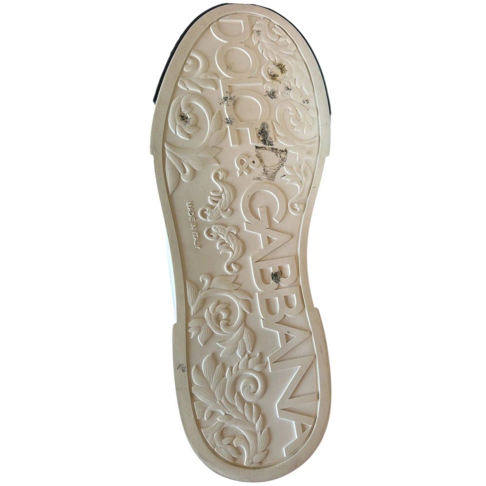 Zapatillas de piel blanca Logo Portofino
