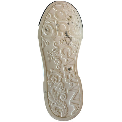 Zapatillas de piel blanca Logo Portofino