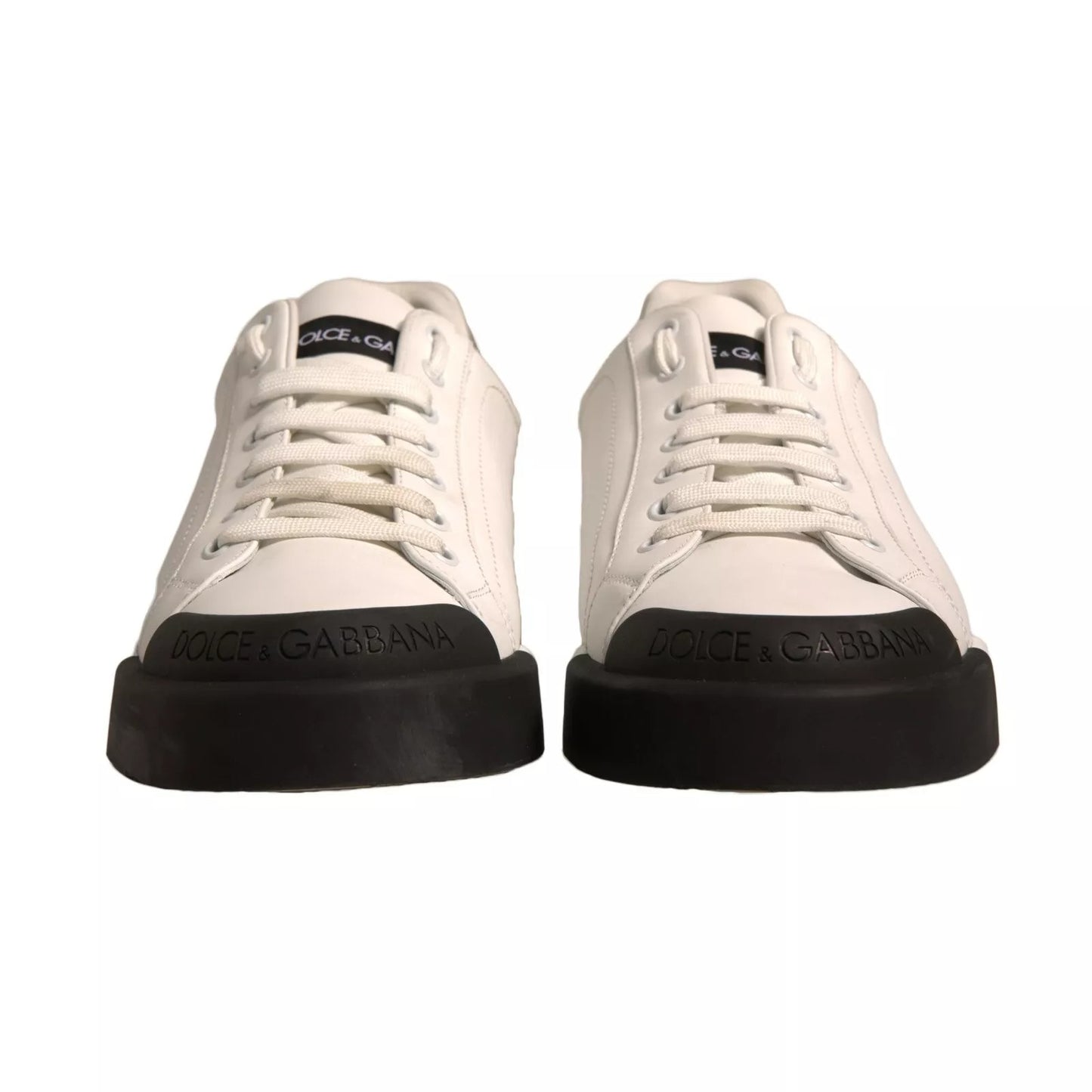 Zapatillas de piel blanca Logo Portofino