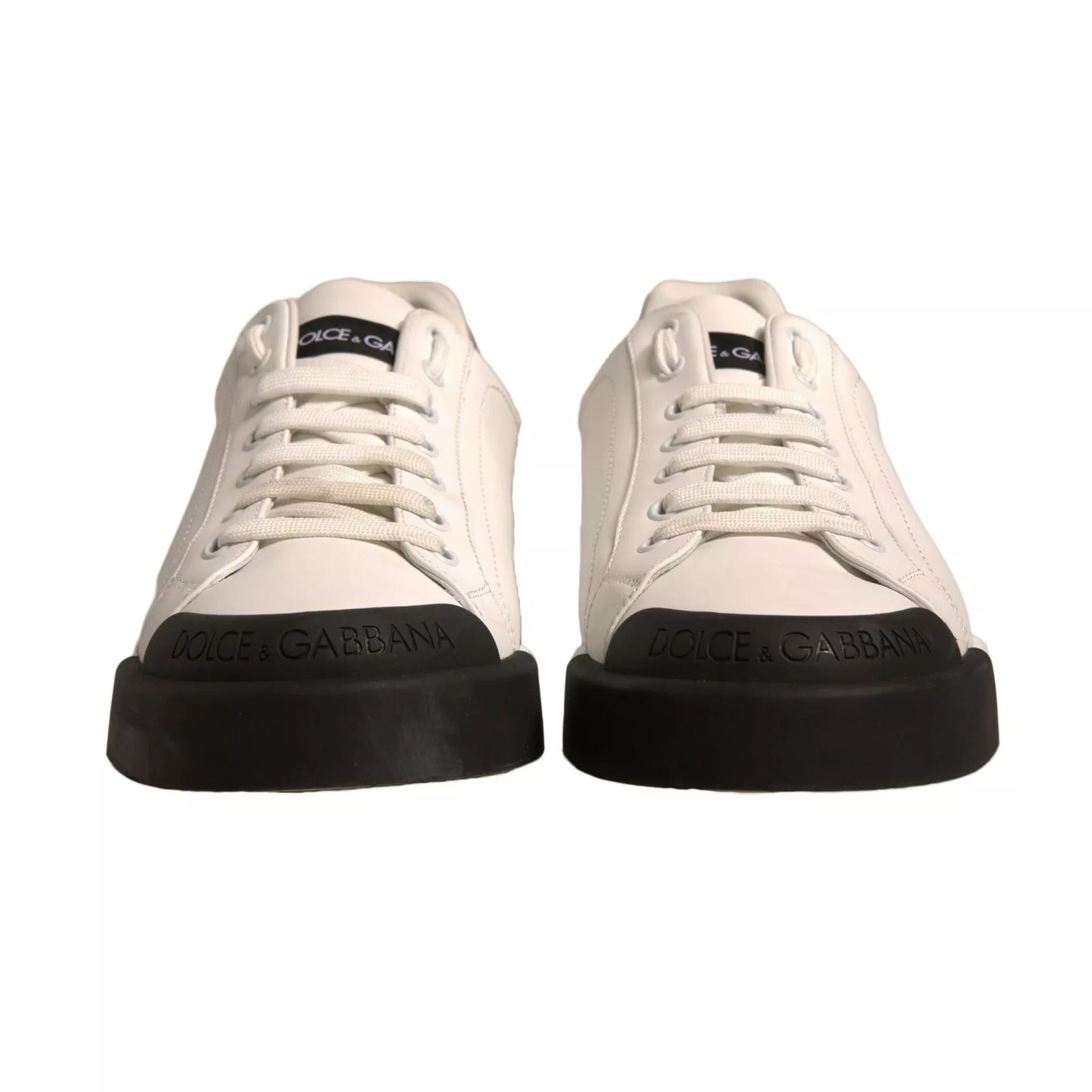 Zapatillas de piel blanca Logo Portofino