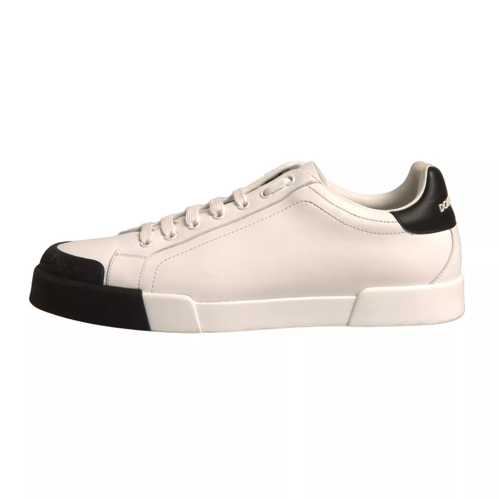 Zapatillas de piel blanca Logo Portofino