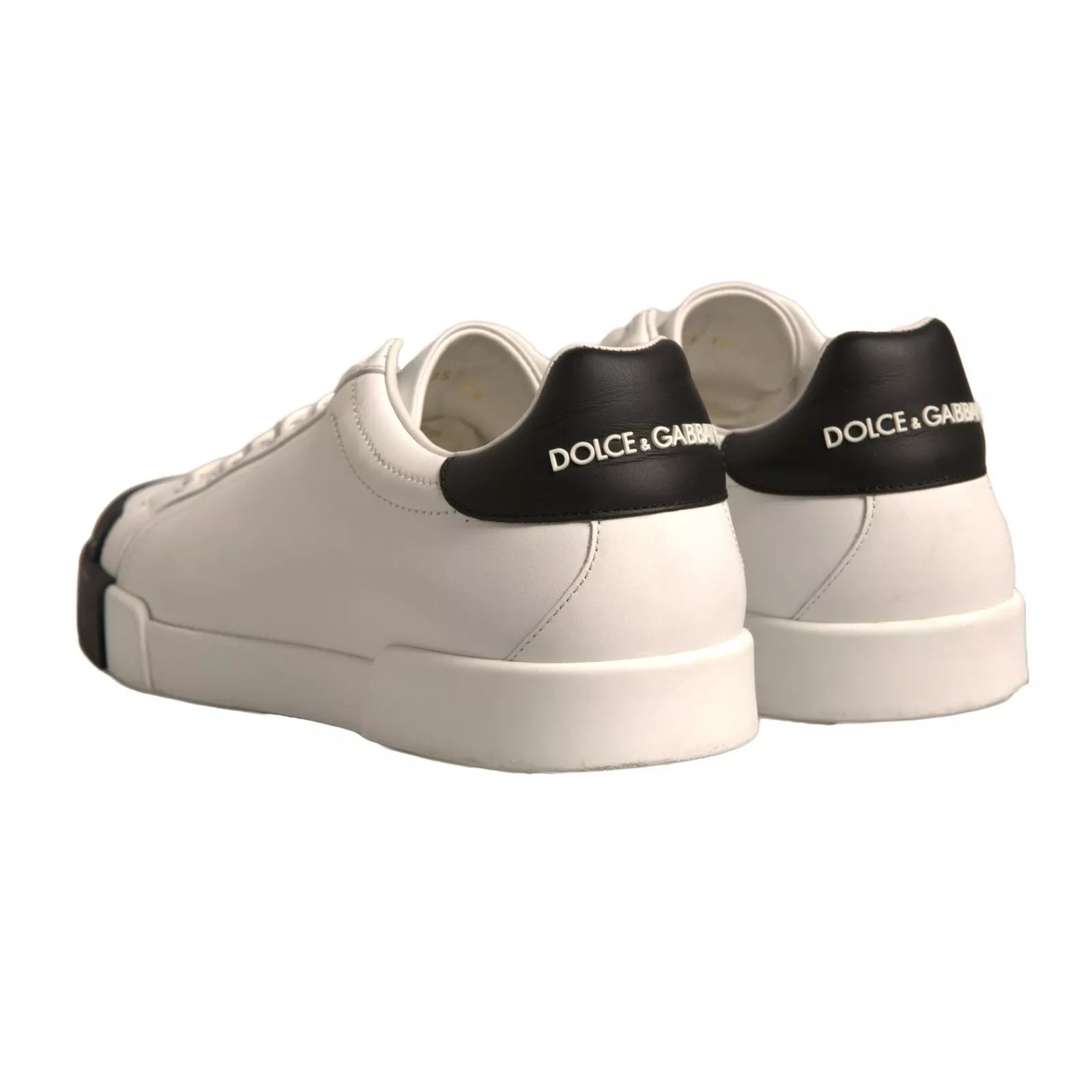 Zapatillas de piel blanca Logo Portofino