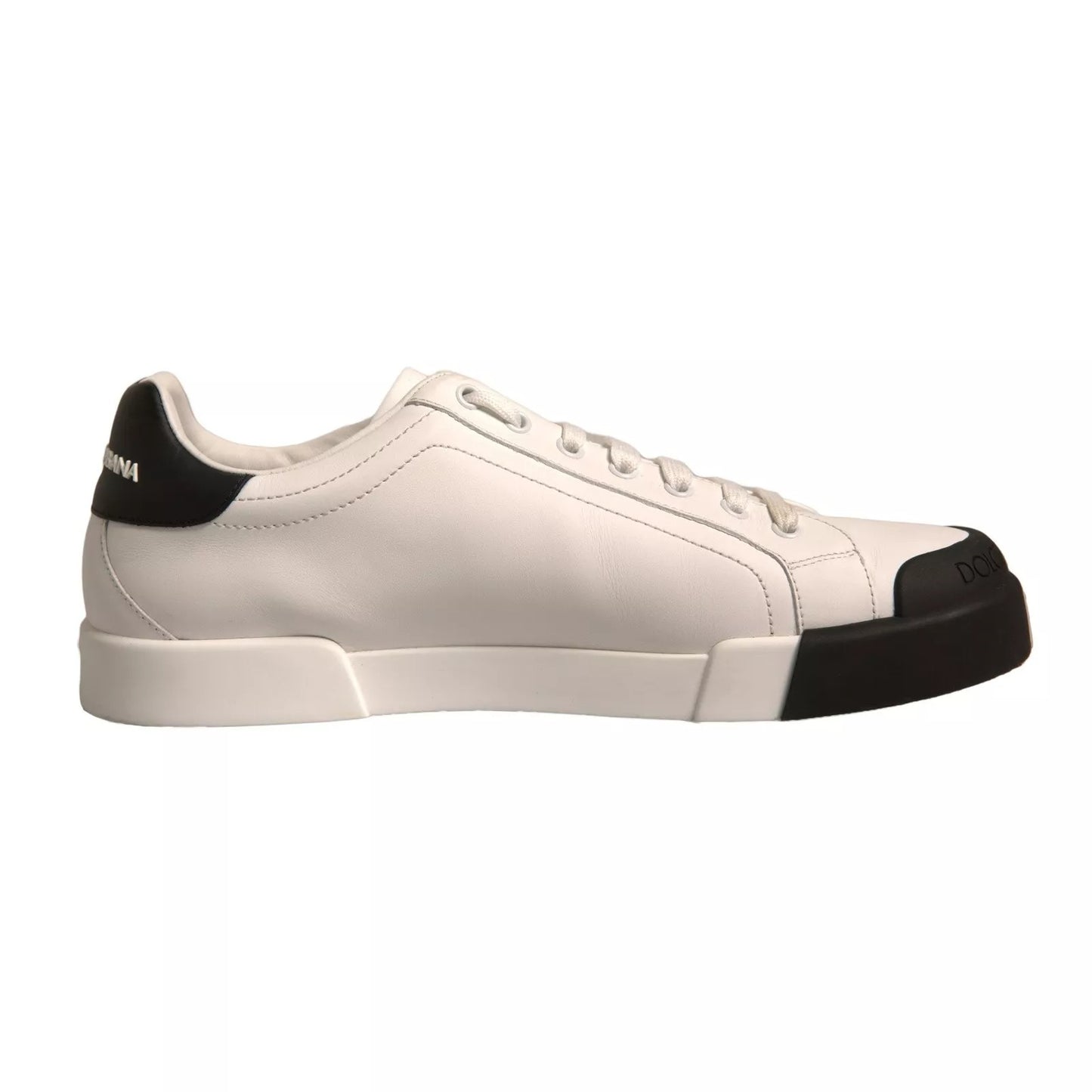 Zapatillas de piel blanca Logo Portofino