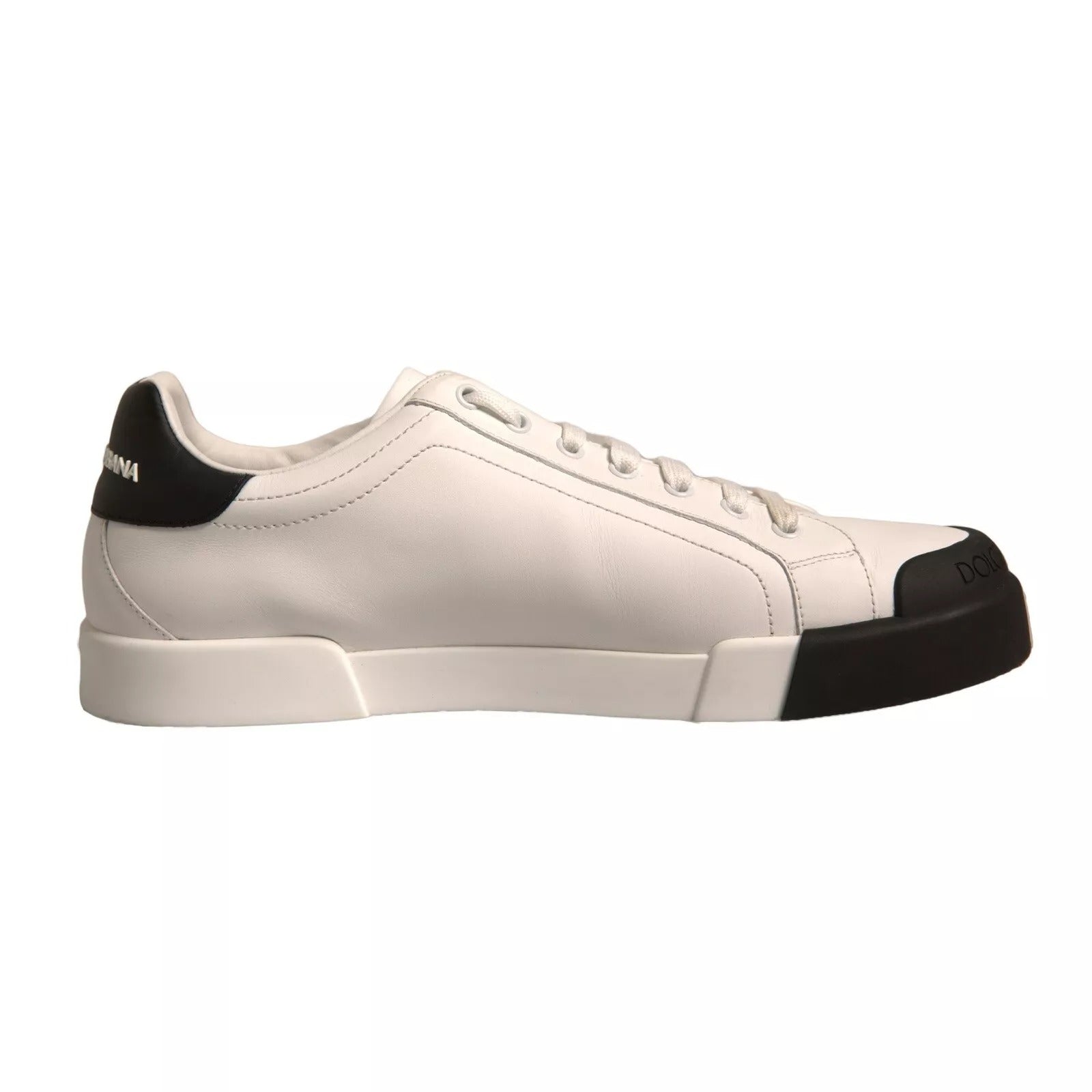Zapatillas de piel blanca Logo Portofino