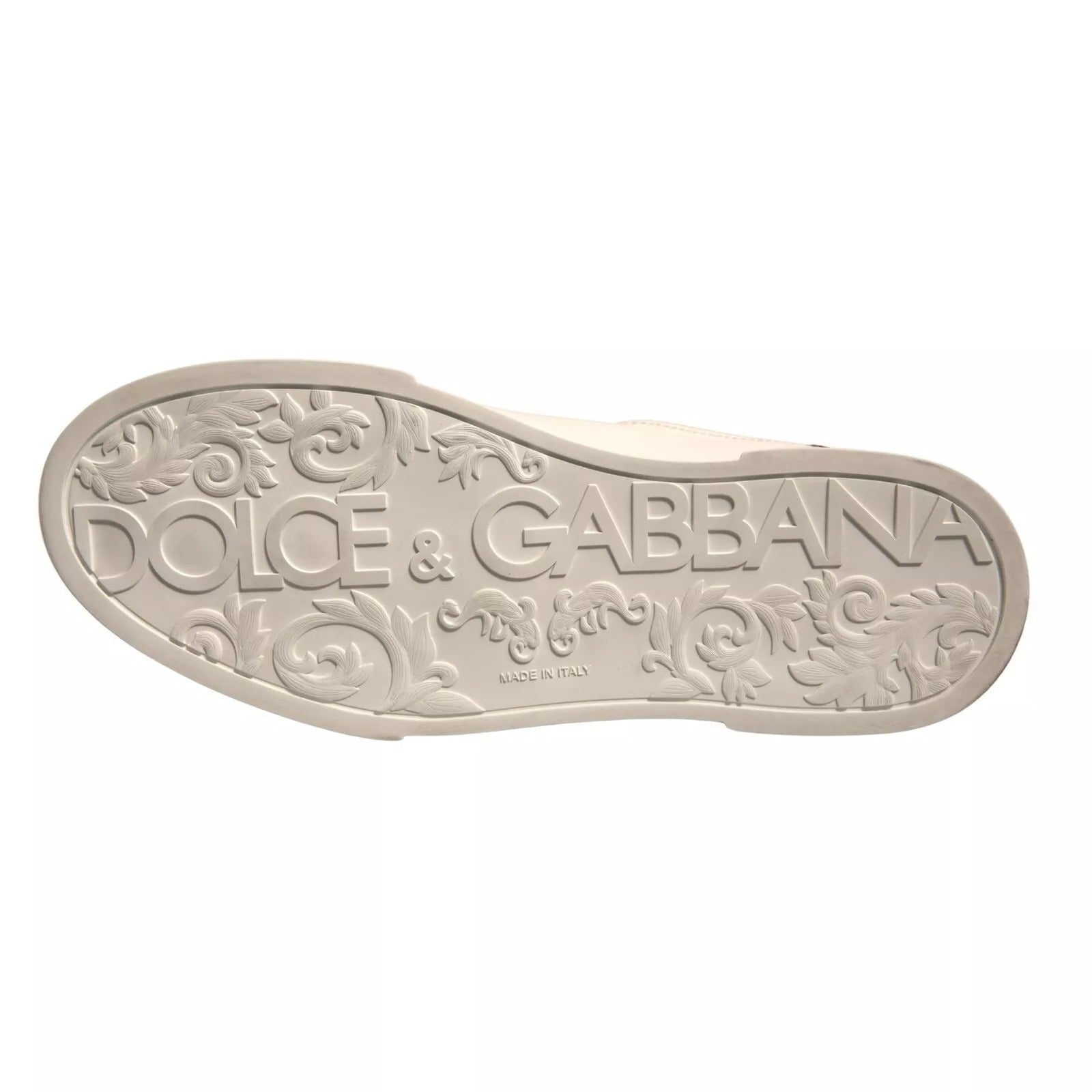 White Leather DG Logo Low Top Sneaker Shoes