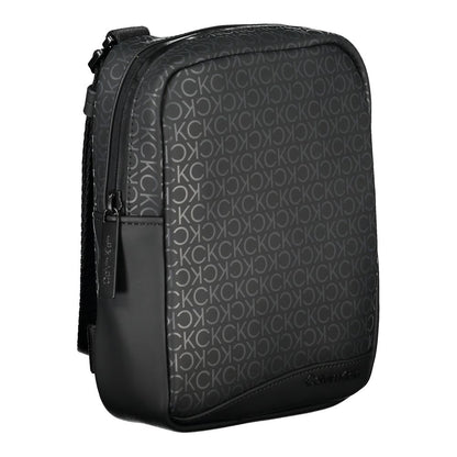 Elegante bolso negro con detalles en contraste