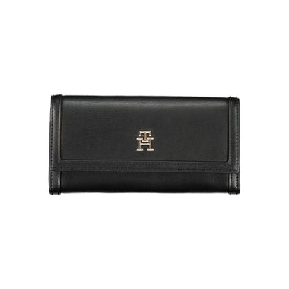 Elegante Cartera Negra de Doble Compartimento