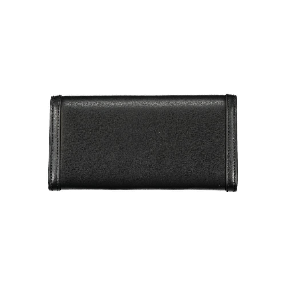 Elegante Cartera Negra de Doble Compartimento