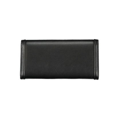 Elegante Cartera Negra de Doble Compartimento