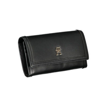 Elegante Cartera Negra de Doble Compartimento