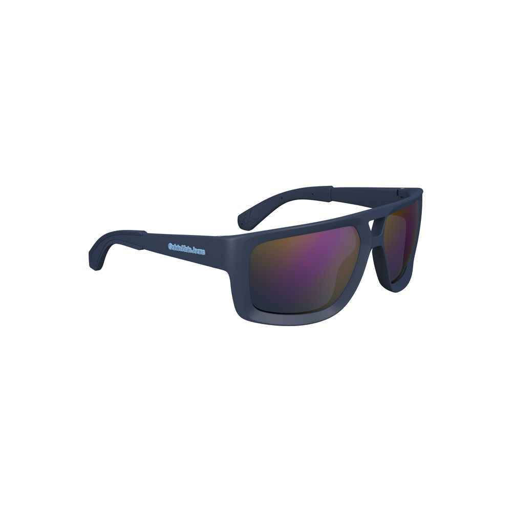 Blue Plastic Men Sunglass