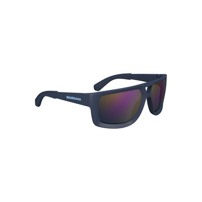 Blue Plastic Men Sunglass