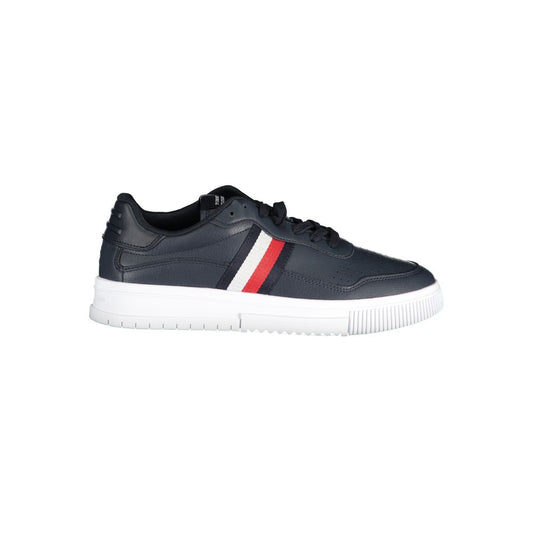 Blue Leather Men Sneaker