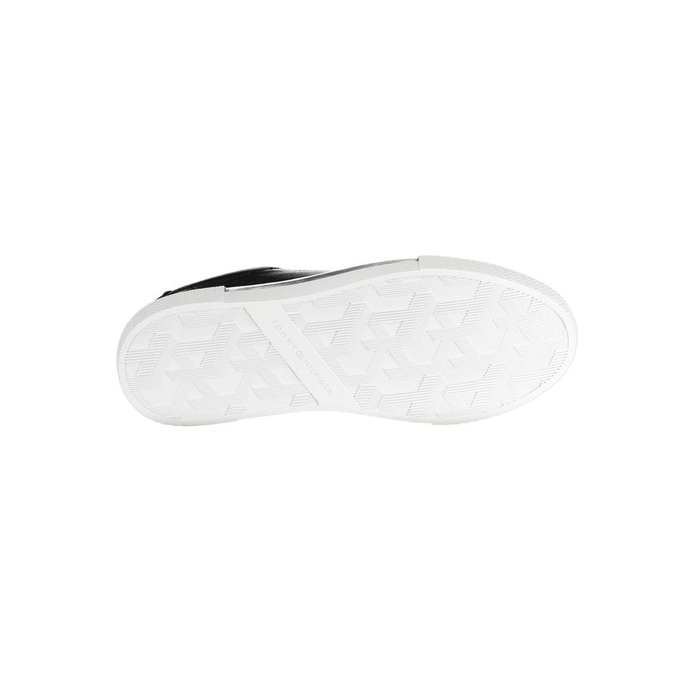 Black Leather Women Sneaker