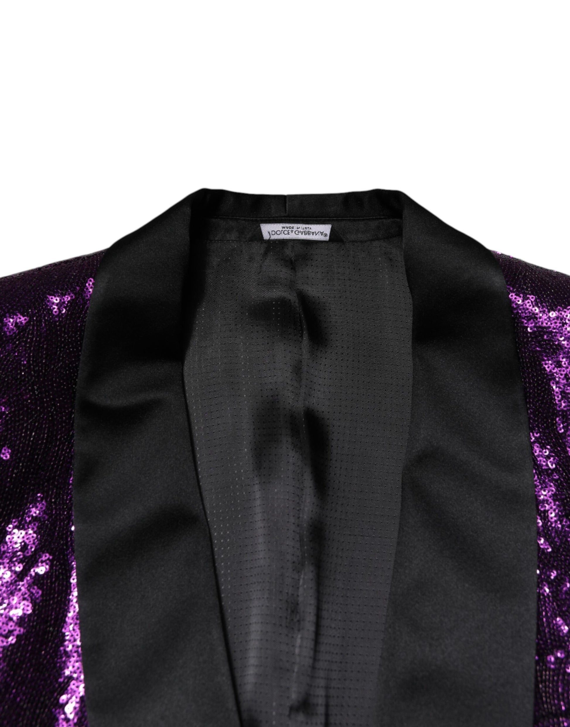Purple SICILIA Sequin Embellish Coat Jacket