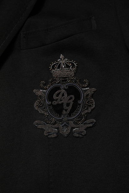 Black Viscose DG Crown Blazer Coat Jacket
