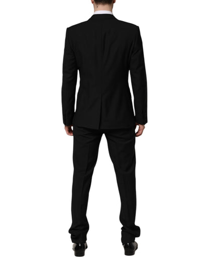 Black MARTINI Crystal Embellished 3 Pc Suit