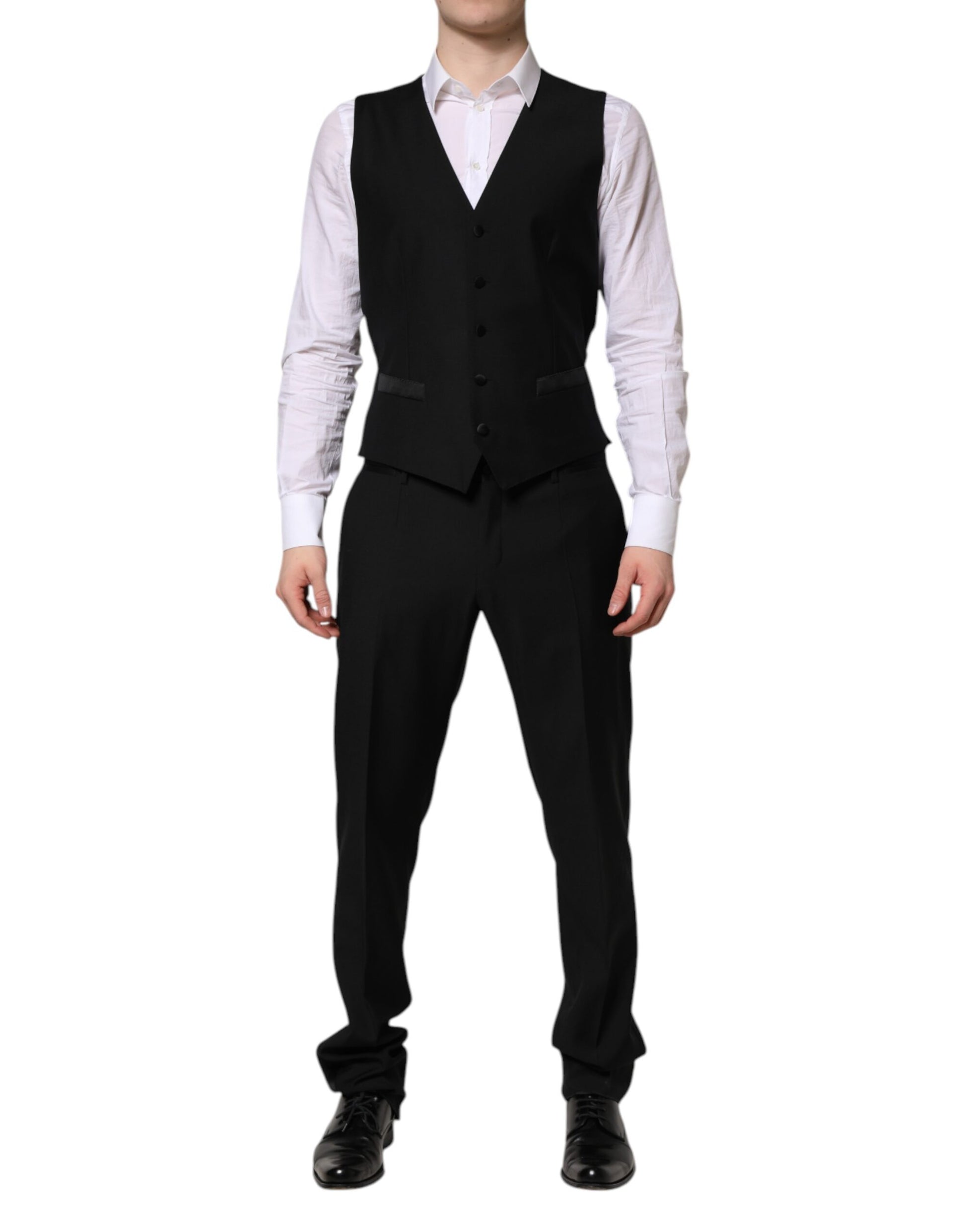 Black MARTINI Crystal Embellished 3 Pc Suit