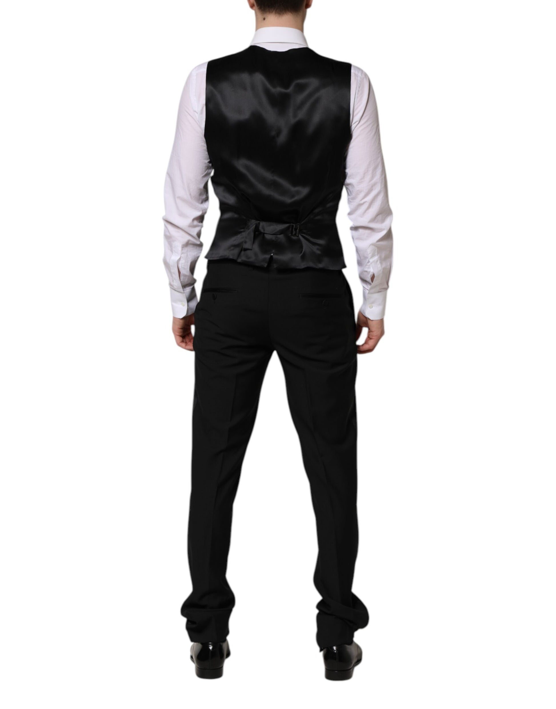 Black MARTINI Crystal Embellished 3 Pc Suit
