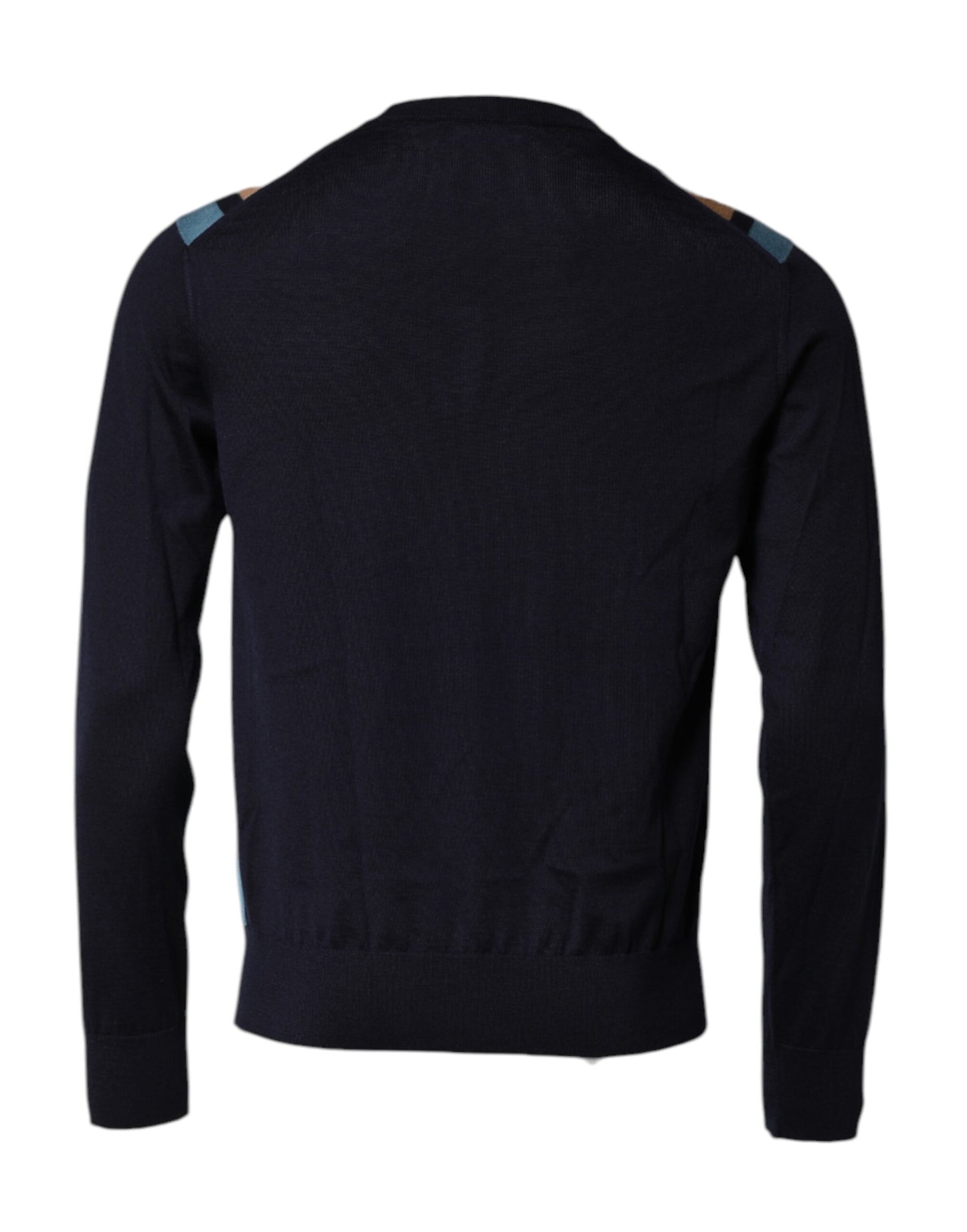 Jersey de rayas multicolor con cuello redondo