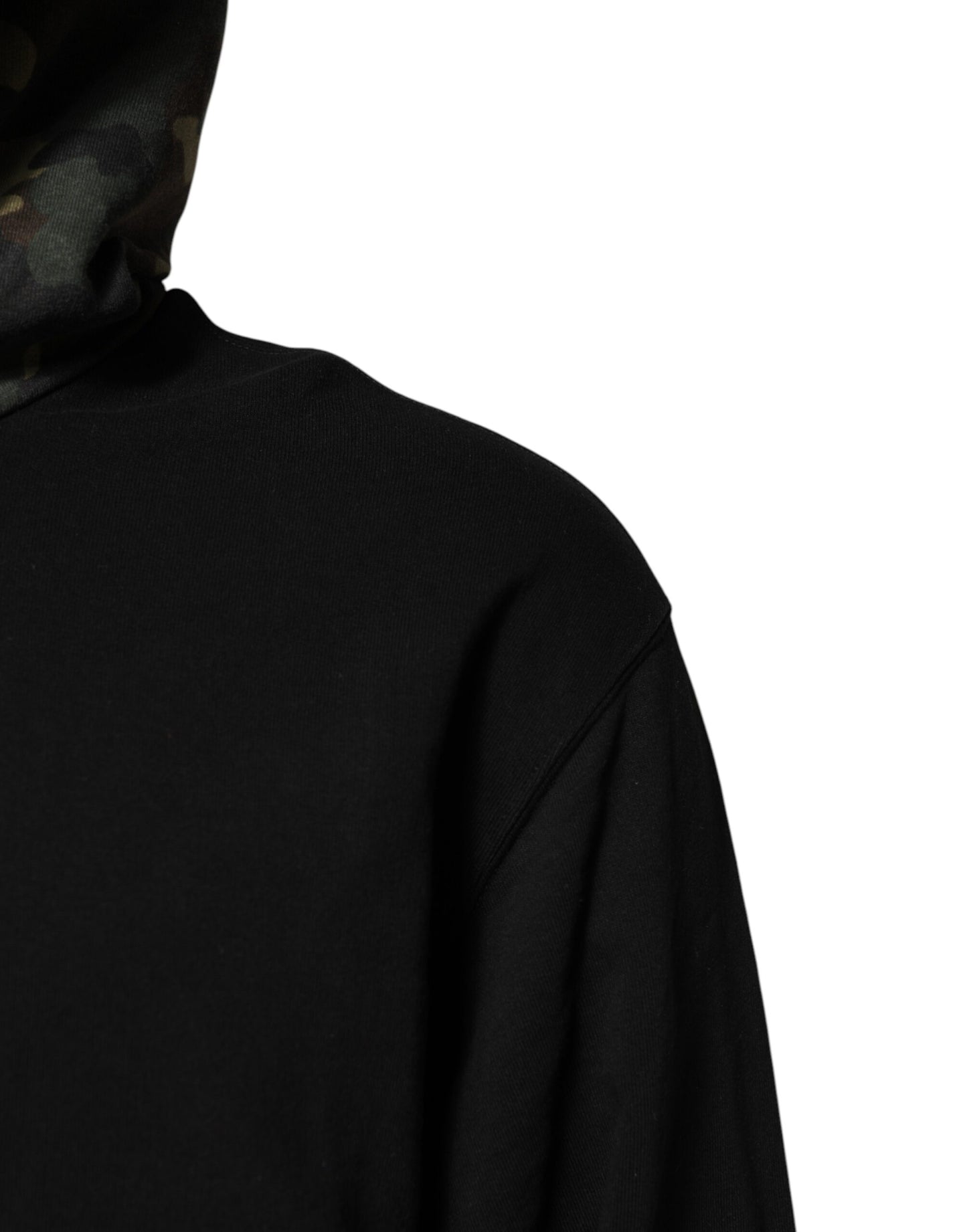 Sudadera con Capucha Camuflaje Negro