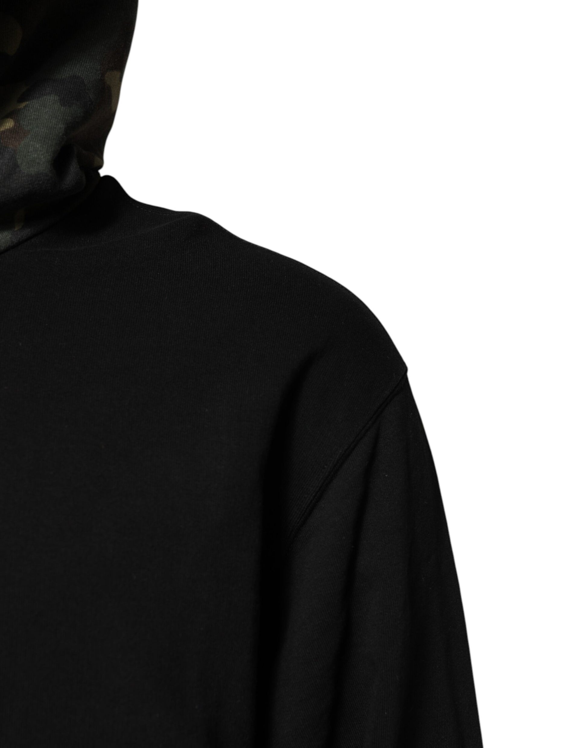 Sudadera con Capucha Camuflaje Negro