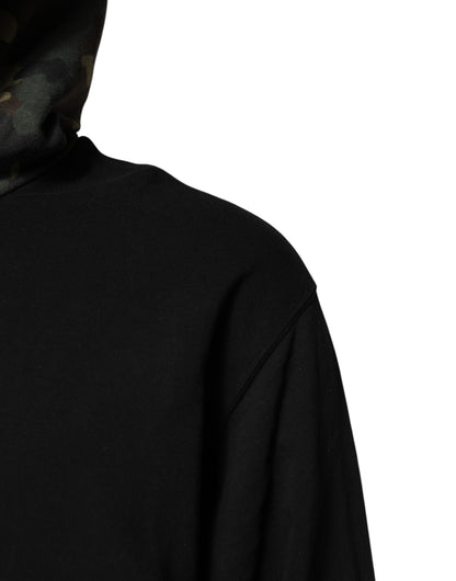 Sudadera con Capucha Camuflaje Negro