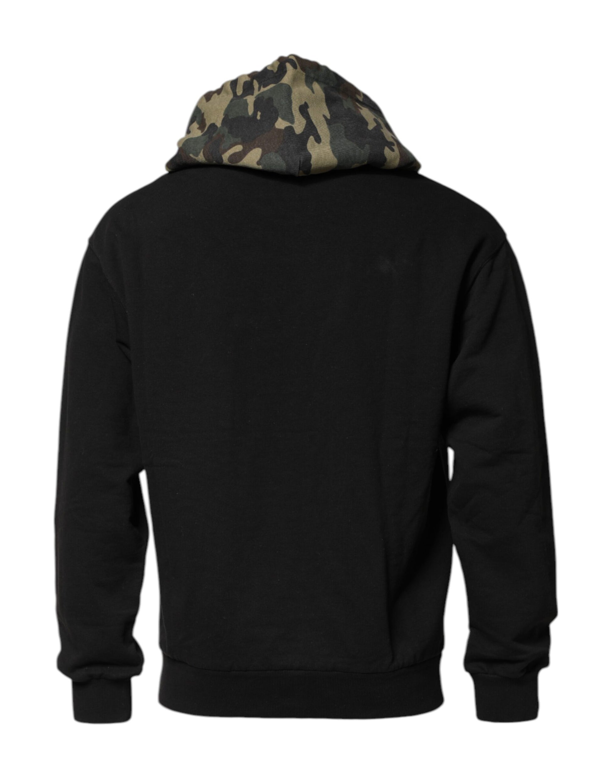 Sudadera con Capucha Camuflaje Negro