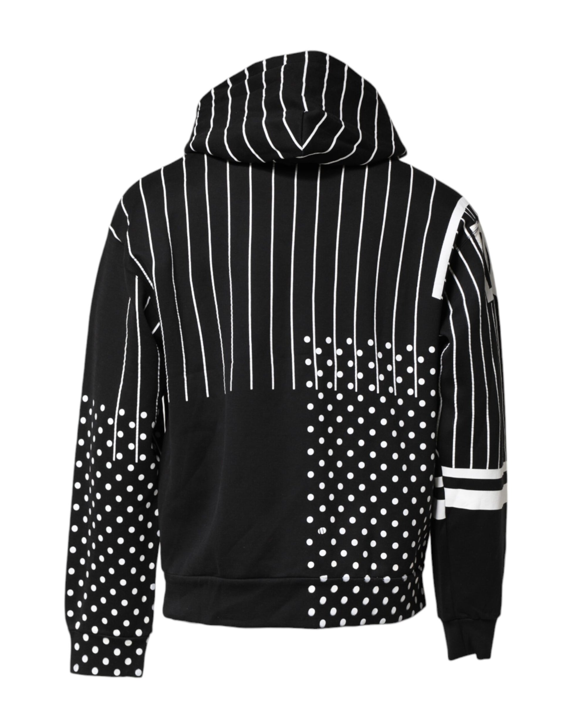 Black White Stripe Hooded Sweatshirt Sweater