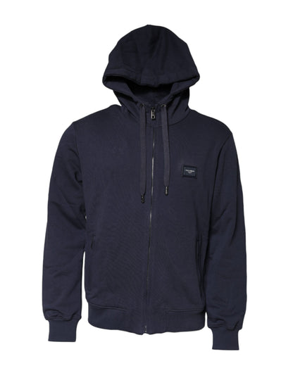 Dark Blue FullZip Hooded Sweatshirt Sweater