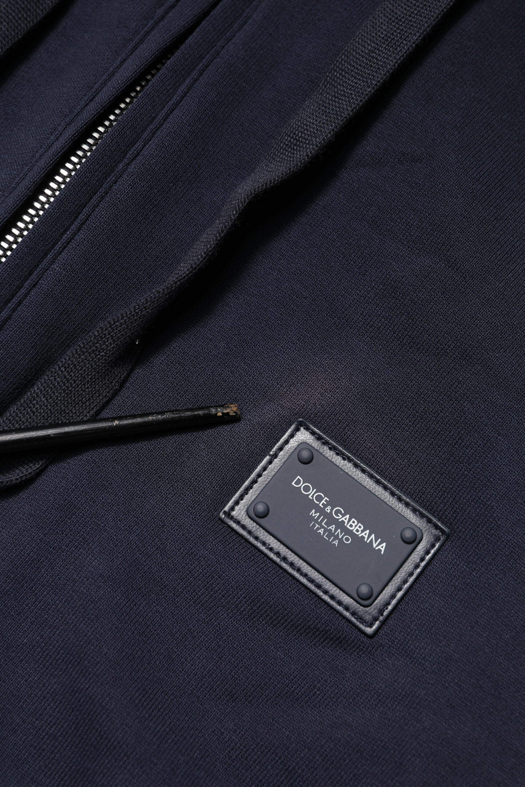 Dark Blue FullZip Hooded Sweatshirt Sweater