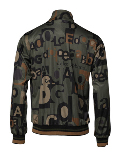 Multicolor Logo Full Zip Men Bomber Sweater