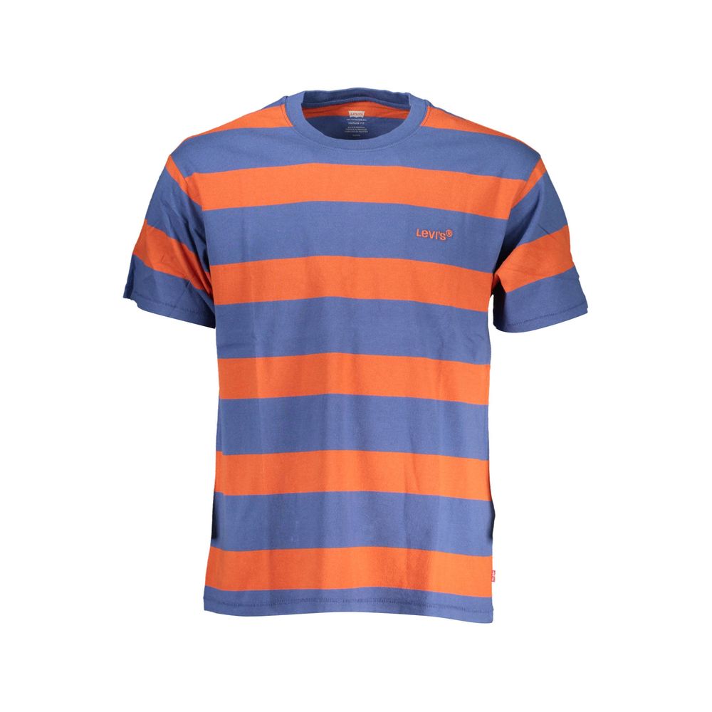 Camiseta azul de algodón para hombre