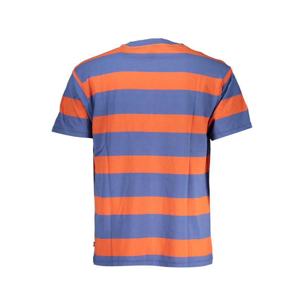 Camiseta azul de algodón para hombre